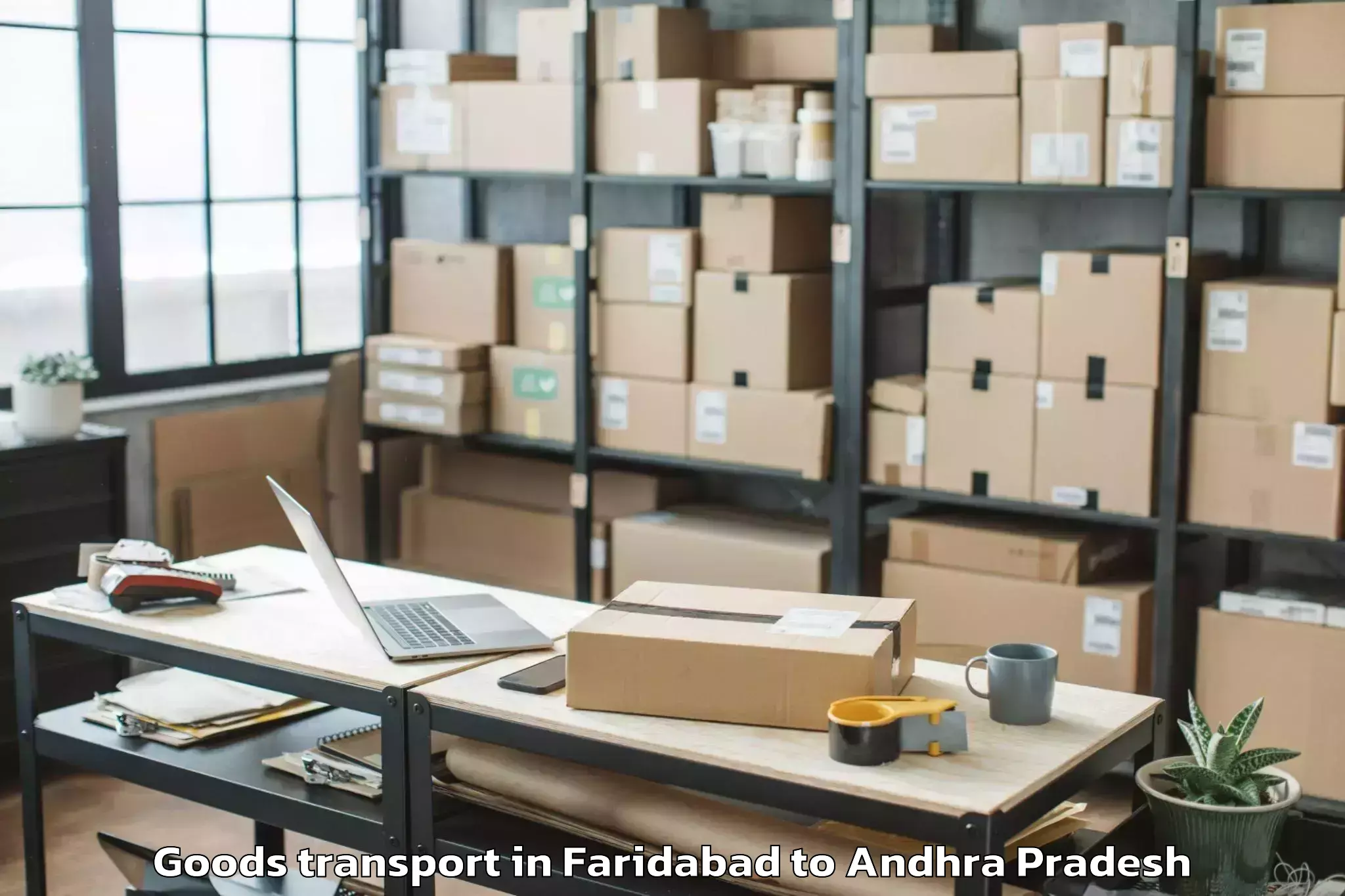 Faridabad to Etcherla Goods Transport Booking